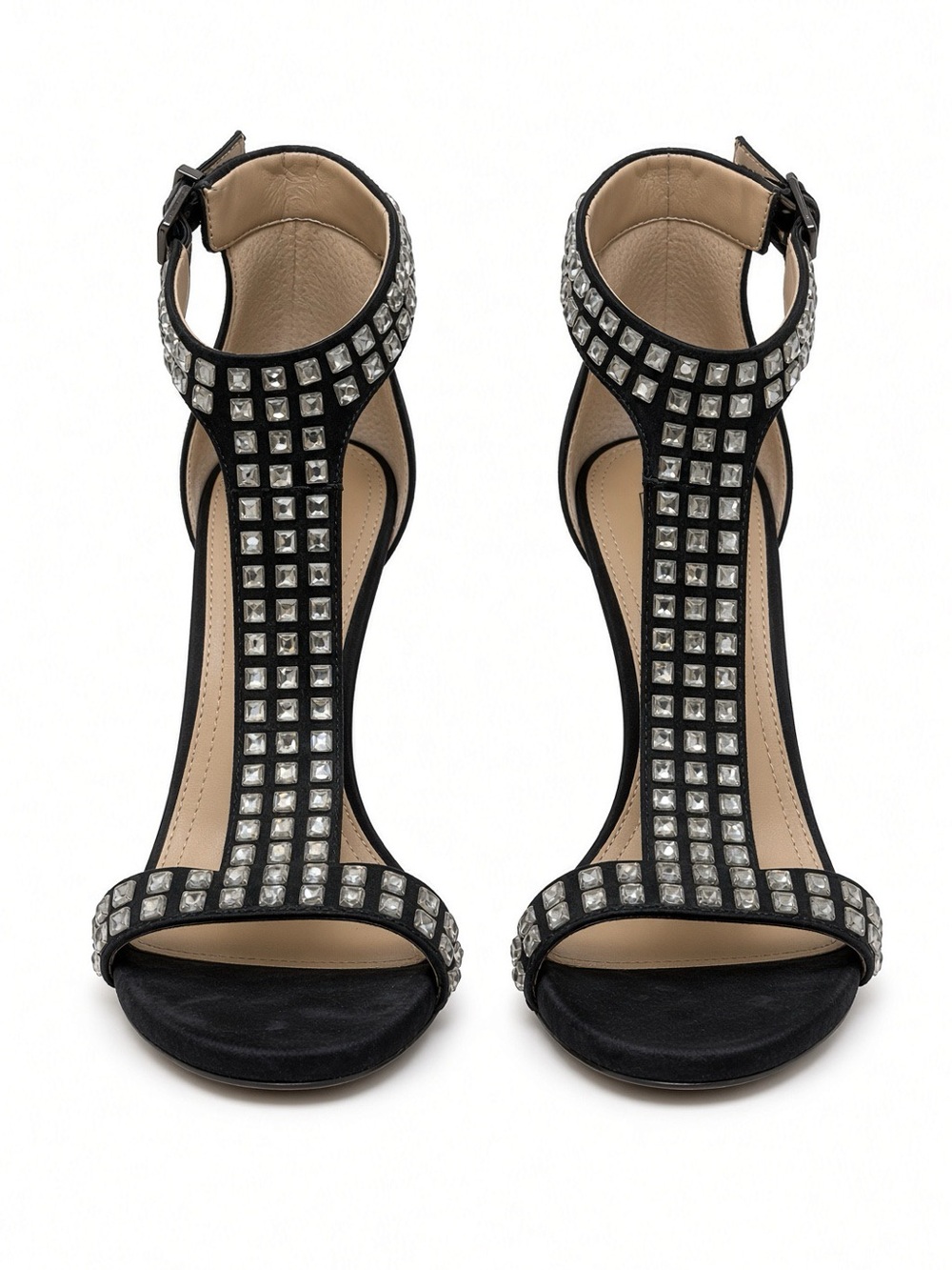 Women's Black T-Strap Heels BCBGMAXAZRIA Black Studded T-strap Heels Size 8